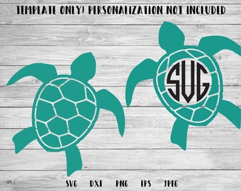 Download Turtle Monogram Svg Etsy