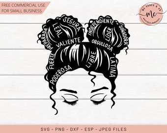 Latina SVG, Spanish SVG, Empowered Latina SVG, Latina, Mujer, Nina, Joven, Fuerte, Poderosa svg, futuro femenino, cricut, svg, png, eps jpg