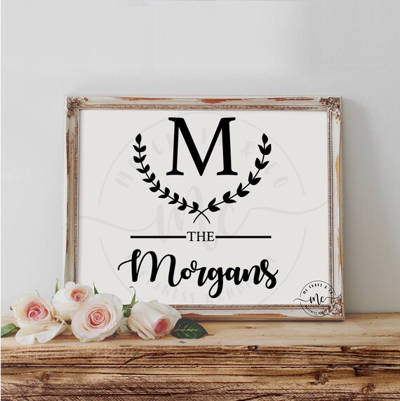 Download Monogram Svg Family Name Svg Last Name Svg Farmhouse Sign Etsy PSD Mockup Templates
