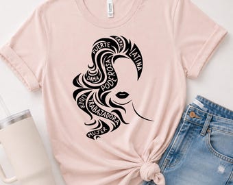 Latina SVG, Empowered Woman Word Art, Mujer Fuerte Reina SVG, Futuro Femenino Cricut File, png eps jpg