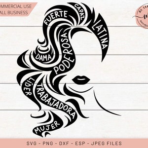 Latina SVG, Spanish SVG, Empowered Latina SVG, Latina, Mujer, Reina, Women Empowerment svg, futuro femenino, cricut, svg, png, eps, jpeg