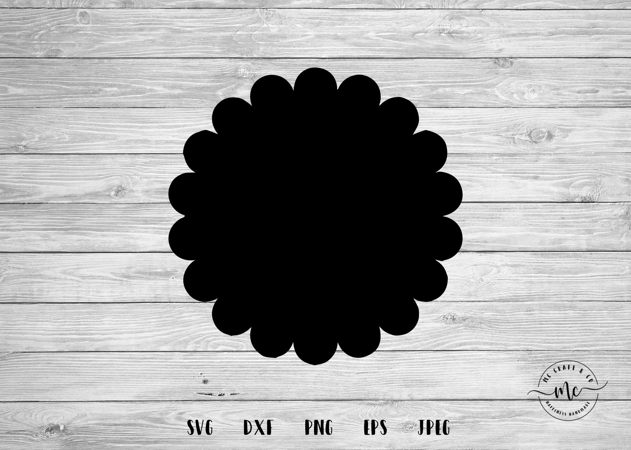 Scalloped Circle svg Circle SVG Scallop SVG Scallop Circle | Etsy