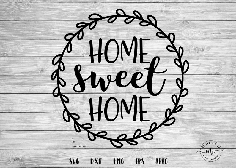 Download Home Sweet Home svg Home with Wreath svg Wreath svg | Etsy