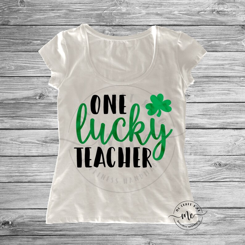 One Lucky Teacher Svg St. Patricks Day Svg Shamrock Svg | Etsy