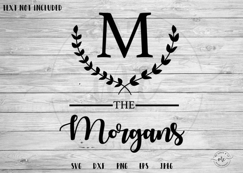 Download Monogram SVG Family Name svg Last Name svg Farmhouse Sign | Etsy