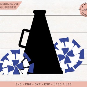 Cheer, Pom Poms, MEGAPHONE svg, Cheerleader svg, Cheer svg, Icon svg, Cheer Squad svg, Cricut, Silhouette, Cut Files, dxf, png, eps, jpeg