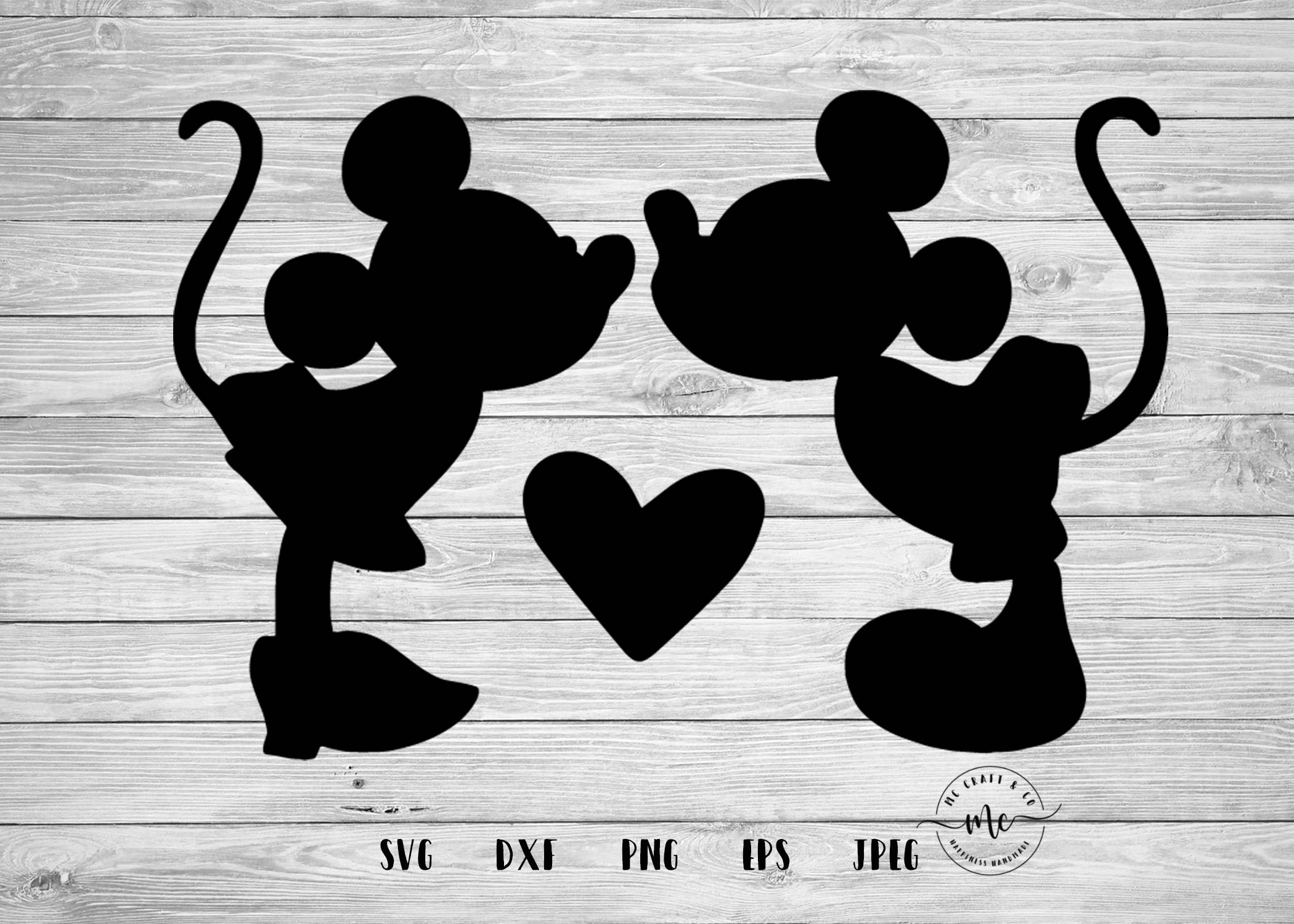 Download Minnie Mickey Kiss SVG Minnie Mickey Love SVG Minnie And ...