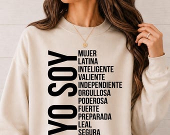 Yo Soy SVG, Feminista Latina Word Art, Empowered Woman Cricut File, Mujer Fuerte SVG, dxf png eps