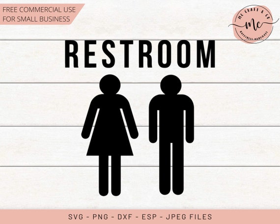 Restoom svg, Unisex Restroom svg, Unisex restroom, bathroom sag, farmhouse svg, Cricut, Silhouette, Cut File, svg, dxf, png, eps, jpeg