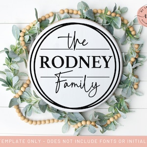 Family Name SVG, Last Name SVG, Family Name Sign, Monogram SVG, Door Sign, Farmhouse Sign, Commercial Use, Cricut, Silhouette, Cut File