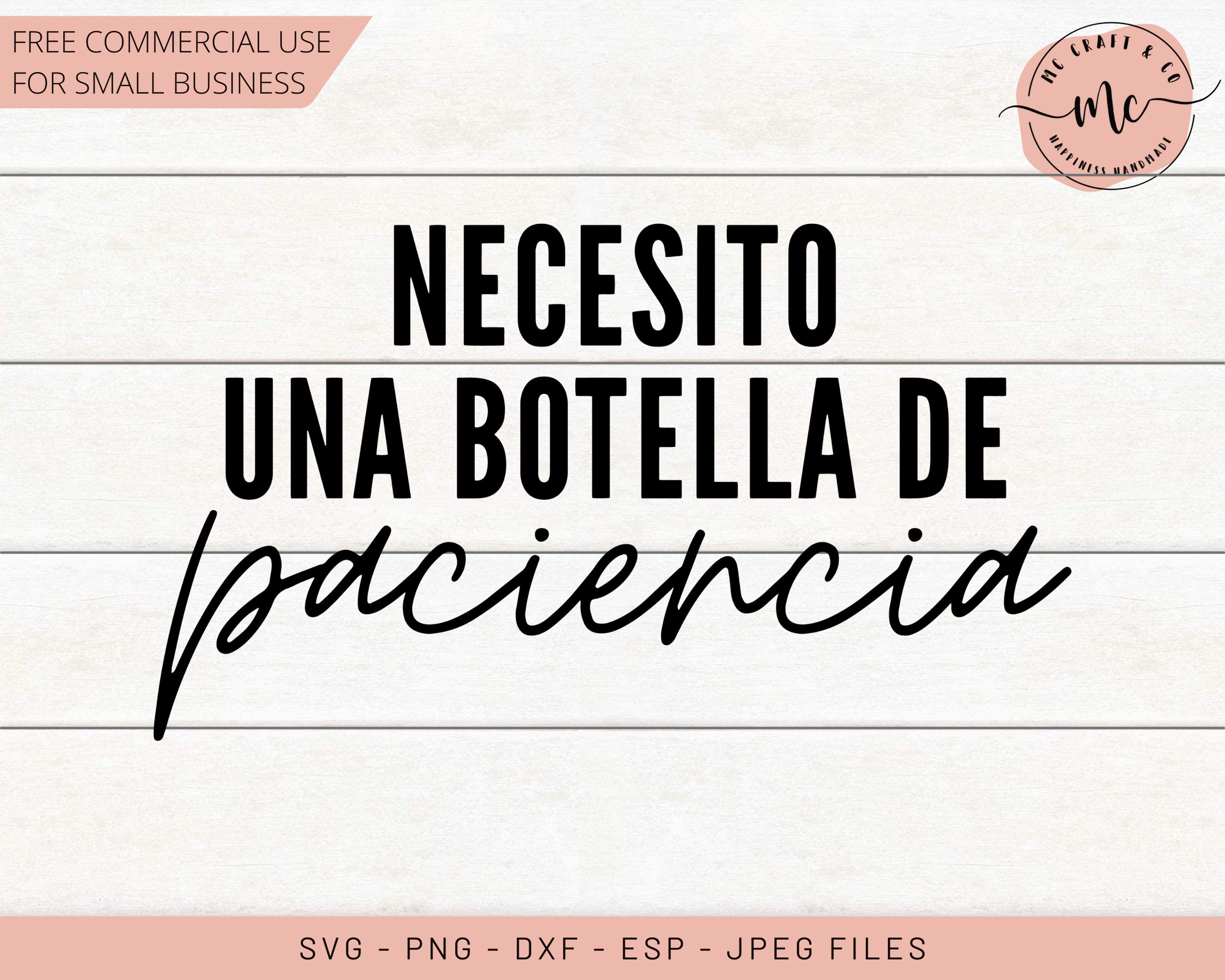 Paciencia Necesito Una Botella De Paciencia SVG Latina 