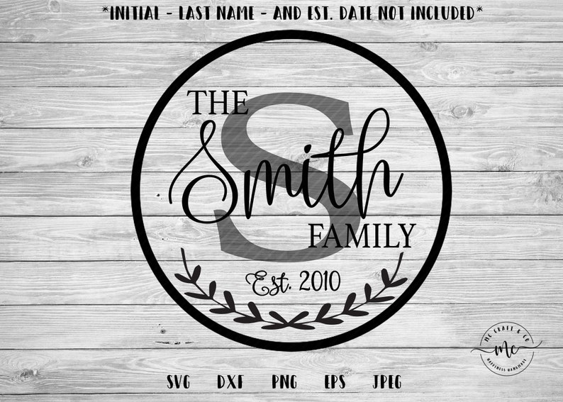 Download Monogram SVG Family Name svg Last Name svg Farmhouse Sign | Etsy