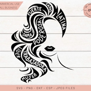 Latina SVG, Spanish SVG, Mexican svg, Empowered Latina SVG, Latina, Mujer, Women Empowerment svg, Chingona svg, cricut, svg, png, eps, jpeg