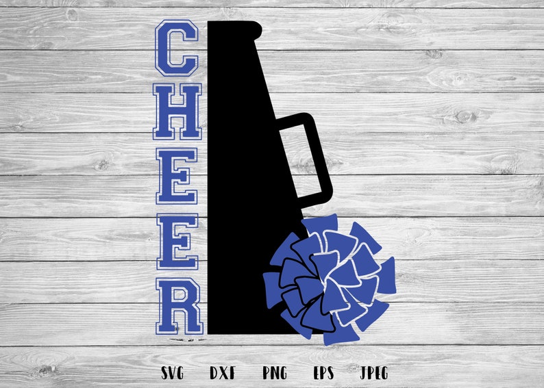 Cheer Pom Poms MEGAPHONE svg Cheerleader svg Cheer svg | Etsy
