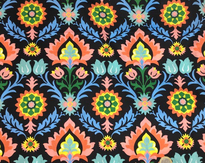 English Pima lawn cotton fabric Asian or japanese inspired fans Gingko leaves priced per 25cm
