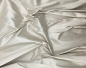 Pure silk taffetas fabric, sable or light beige