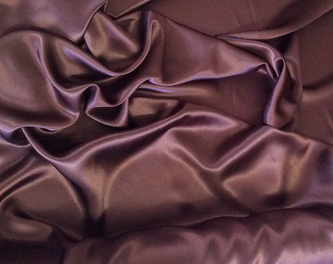 High quality silky satin, very close to genuine silk satin. Brown Chocolate No55