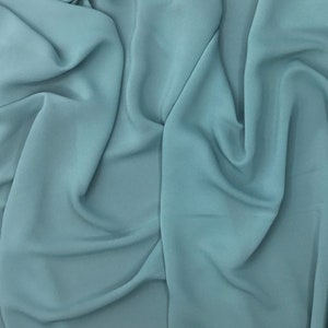 High quality Faux Silk Chiffon, very close to genuine silk chiffon. Pigeon blue NoN27