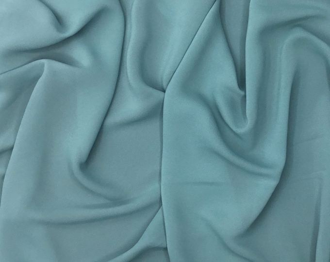 High quality Faux Silk Chiffon, very close to genuine silk chiffon. Pigeon blue NoN27
