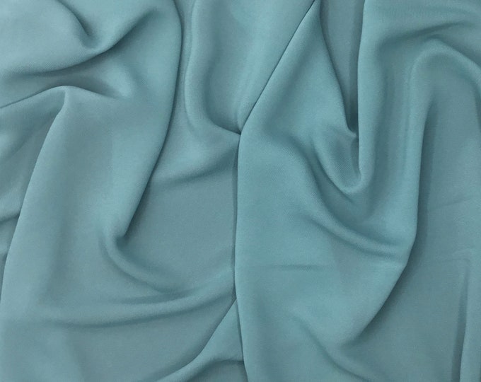 High quality Faux Silk Chiffon, very close to genuine silk chiffon. Pigeon blue NoN27