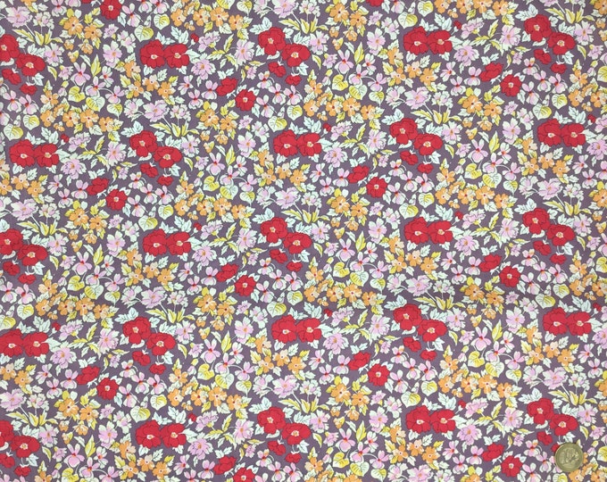 English Pima lawn cotton fabric, Autumn Field