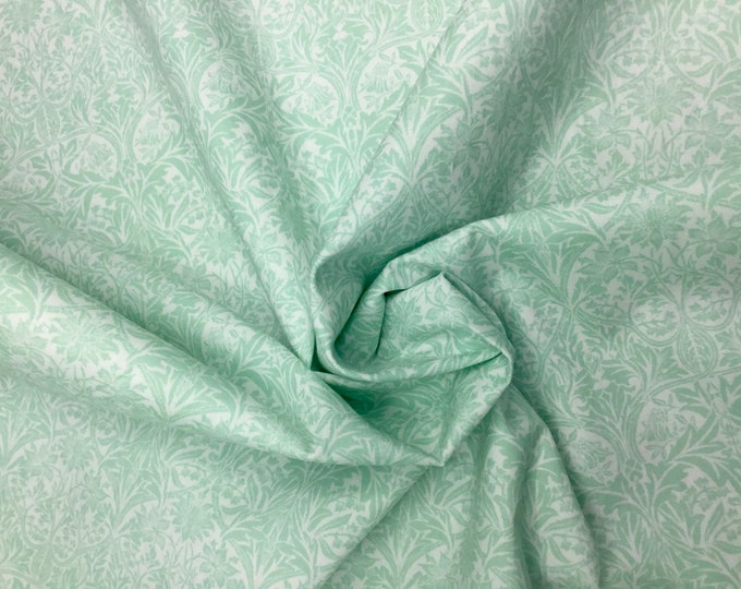 English William Morris cotton poplin, light almond green Liberty