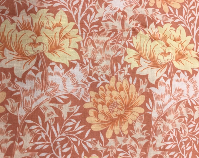 English Pima lawn cotton fabric, autumn floral print