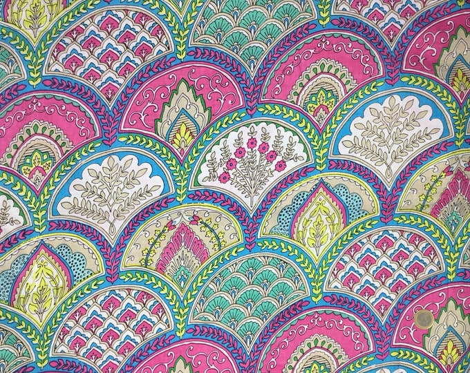 Indian block printed cotton muslin, hand made. Katmandu block print