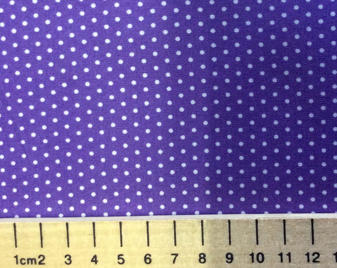 High quality cotton poplin, 2mm polka dots on violet