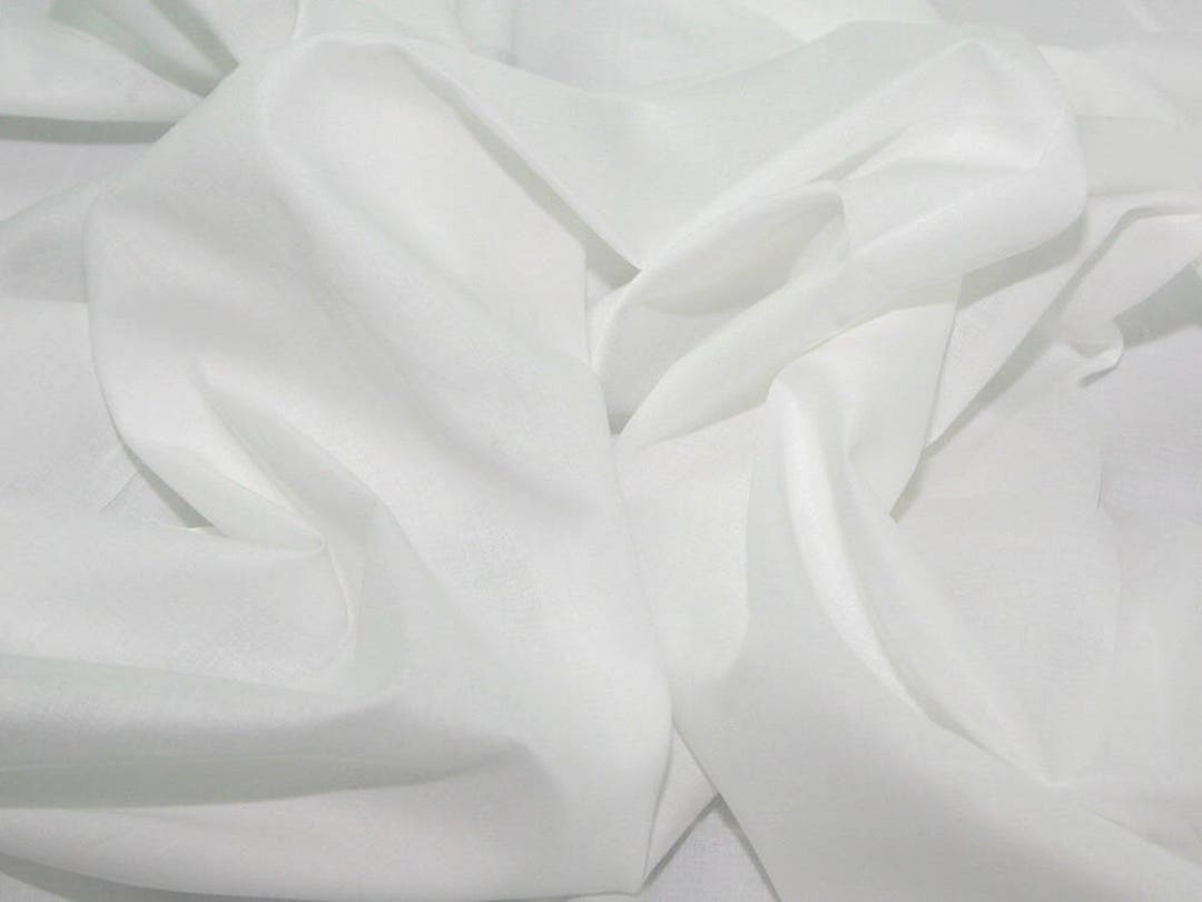 Plain Cotton Lawn Fabric, White No1 Etsy