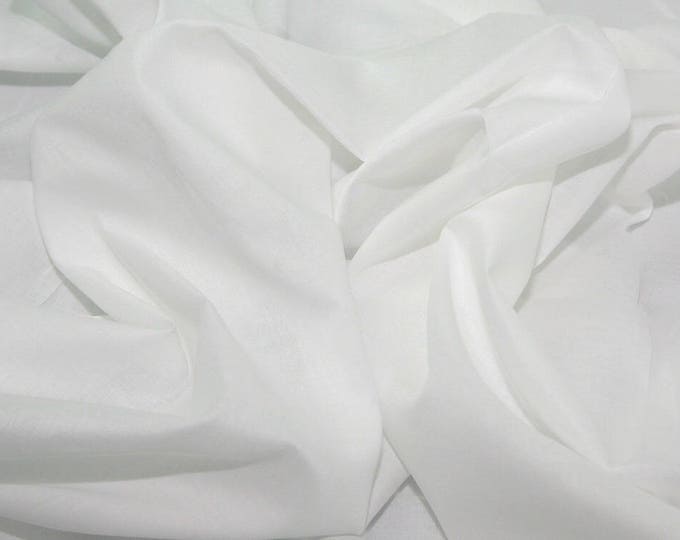 Plain cotton lawn fabric, white no1
