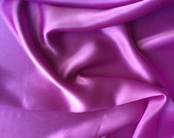 High quality silky satin, very close to genuine silk satin. Color mallow No23