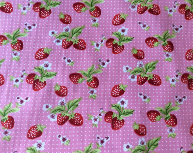 High quality cotton poplin dyed in Japan, strawberry print