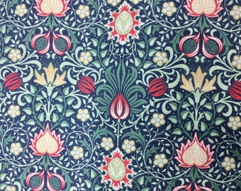 Tissu popeline de coton de la marque anglaise William Morris, motif Perse