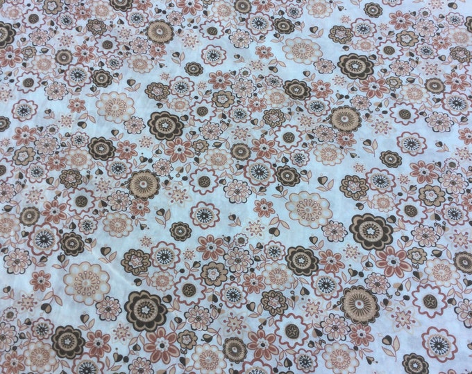 Tana lawn fabric from Liberty of London, Lauren Sepia