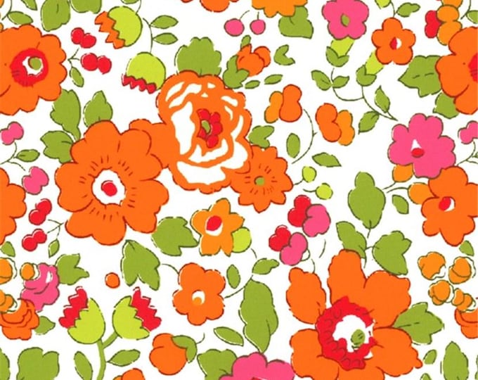 Tana lawn fabric from Liberty of London, Betsy mandarin