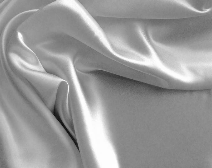 High quality silky satin, very close to genuine silk satin. Color White No19