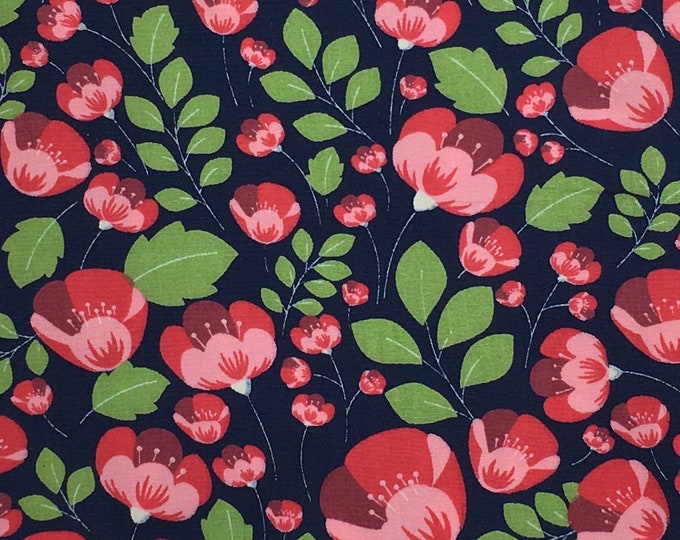 High quality cotton poplin with poppies
