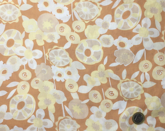 English Pima lawn cotton fabric. Sepia