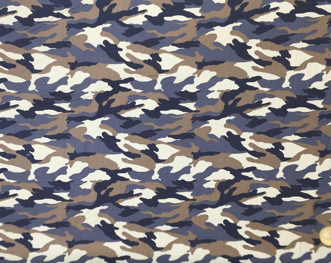 Cotton poplin with Army print