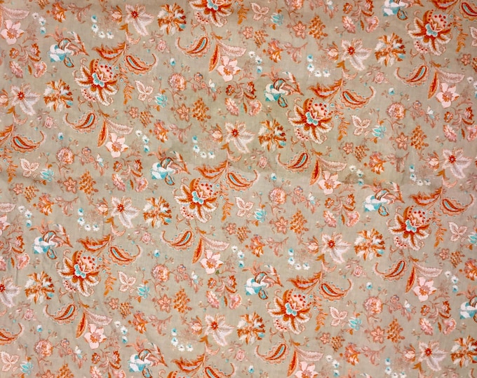 English Pima lawn cotton fabric, renaissance
