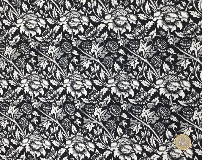 English William Morris cotton poplin, black Liberty