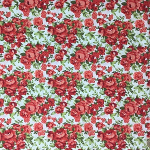 Total 1m 4pc, 25cm1m12 floral cotton poplin image 3