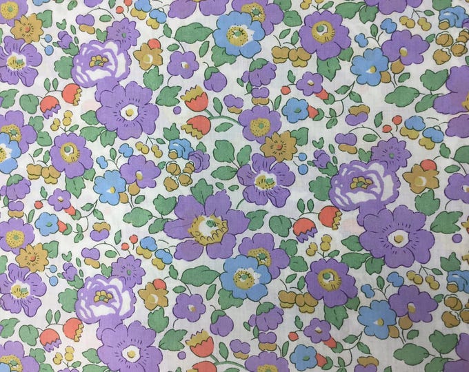 Tana lawn fabric from Liberty of London, Betsy Ann purple