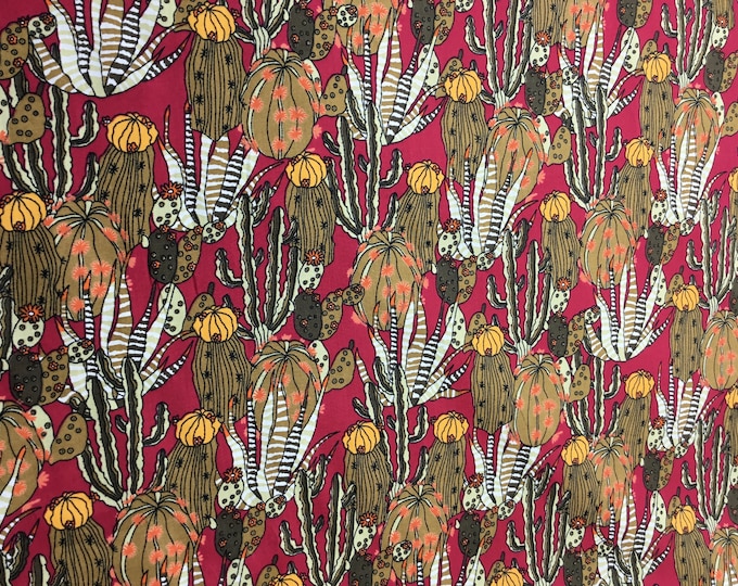 English Pima lawn cotton fabric, Cactus