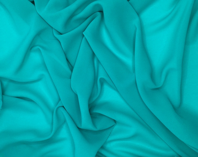 High quality Faux Silk Chiffon, very close to genuine silk chiffon. Green Water No24