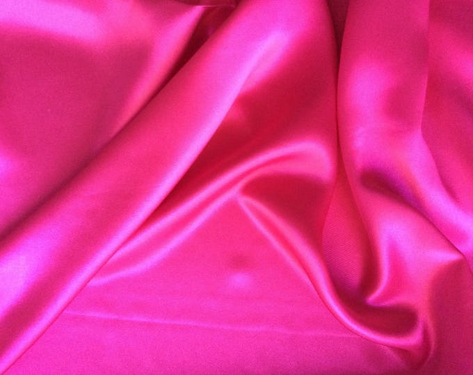 High quality silky satin, very close to genuine silk satin. Fuchsia No52