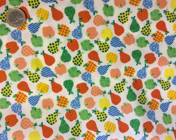 High quality cotton poplin dyed in Japan, fruit print