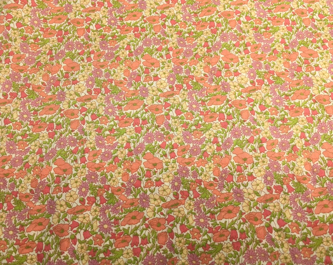 Tana lawn fabric from Liberty of London, exclusive petal and bud Solaris