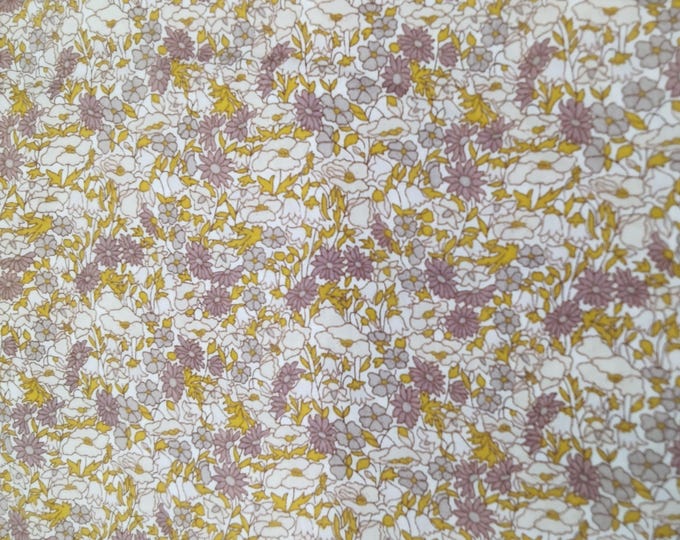 Tana lawn fabric from Liberty of London, bleached Poppy and Daisy